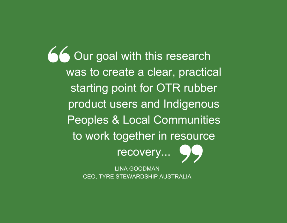 New reports: A path forward for stronger collaboration with Indigenous Peoples and Local Communities to accelerate tyre resource recovery in regional, rural and remote Australia